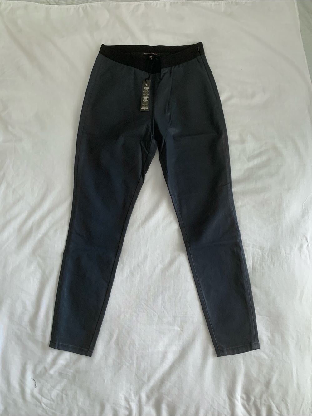 Victoria's Secret Navy Blue FYI Skinny Pant Elastic Waist Leggings 6 NWT